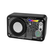 Bluetooth Wireless Speaker Transparent Mechanical Design with Colorful LED Light Strips and Exposed Components 10 cm x 5.5 cm x 4 cm