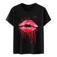 thumbnail image 4 of Birdeem Womens Fashion Printed Round Neck Short Sleeve T-Shirt Blouse Loose Tops, 4 of 12