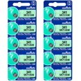 thumbnail image 1 of Murata 341 SR714SW Battery 1.55V Silver Oxide Watch Button Cell (10 Batteries), 1 of 5