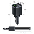 thumbnail image 3 of Chargeur de Voiture Rétractable 7-en-1 avec Câble USB Type C - Chargeur de Téléphone Rapide, 3 of 8