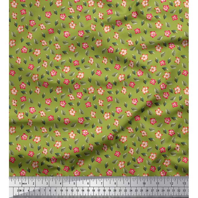 Soimoi Cotton Duck Fabric Semi Circle Geometric Printed Fabric 1 Yard 42 Inch Wide