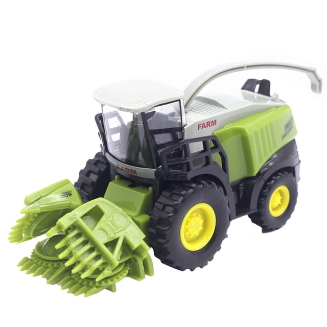 Simulation Harvester 1:42 Alloy Farm Vehicle Model Toy Birthday Gift Party Favor Toy for Kids Children (Green)