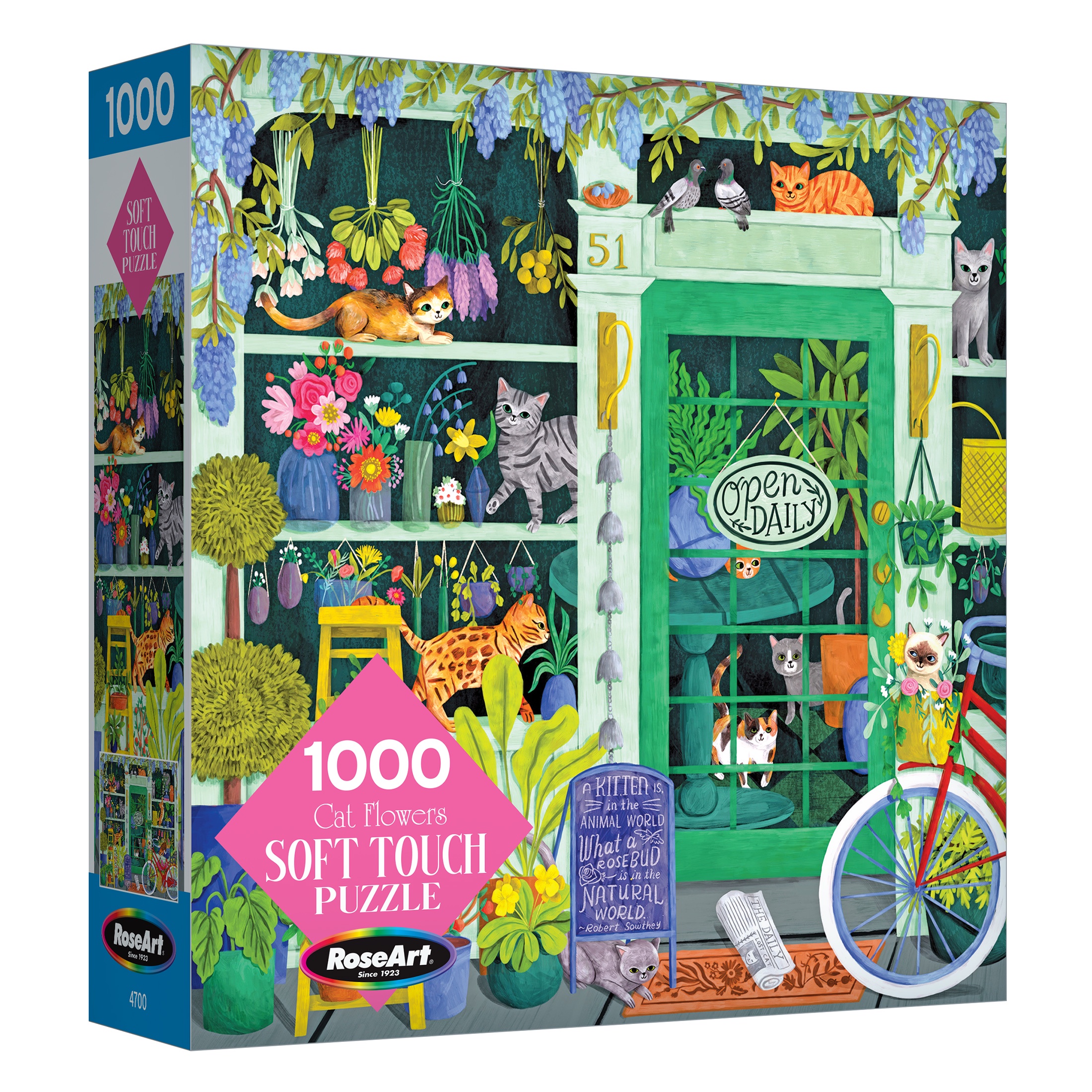RoseArt - Soft Touch 1000 pièces - Fleurs de chat - Puzzle emboîtable pour adulte
