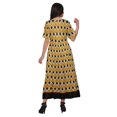 thumbnail image 3 of Moomaya Robe Plissée Imprimée Tunique à Manches au Coude Tenue d'Été Kurti pour Femmes, 3 of 5