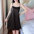 thumbnail image 2 of Dealovy Nuisettes pour Femmes à Bretelles Spaghetti Sans Manches Robe de Nuit Douce et Confortable Tenue de Nuit Courte Robe de Nuit Débardeur, 2 of 5