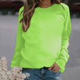 thumbnail image 2 of Hauts à Manches Longues pour Femmes Mode Femmes Décontracté Manches Longues Col Rond Uni Chandail pour Dames Hauts Blouse Blouses à Manches Longues pour Femmes Hauts à Manches Longues Hauts pour Femmes Manches Longues, 2 of 4