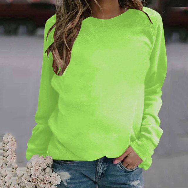 2023 Chandail de Mode pour Femmes Rabais de 50 % Liquidation Mode Décontractée Manches Longues Col Rond Chandail pour Dames Hauts Blouse