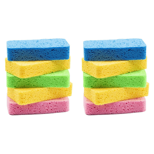 Éponges en cellulose,Éponges de chiche, Éponge de gribouillis, Épargne de bourrelet non-égratignée 10 Pcs