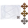 thumbnail image 1 of Baby Toddler Christening Baptism SWADDLING BLANKET Gold Silver Embroidery Cross, 1 of 1