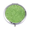 thumbnail image 4 of EeaseCA 1pc Creative Folding Mirror Double-sided Cosmetic Mirror Portable Rhinestone Mirror for Girls Women Ladies Light Green, 4 of 7