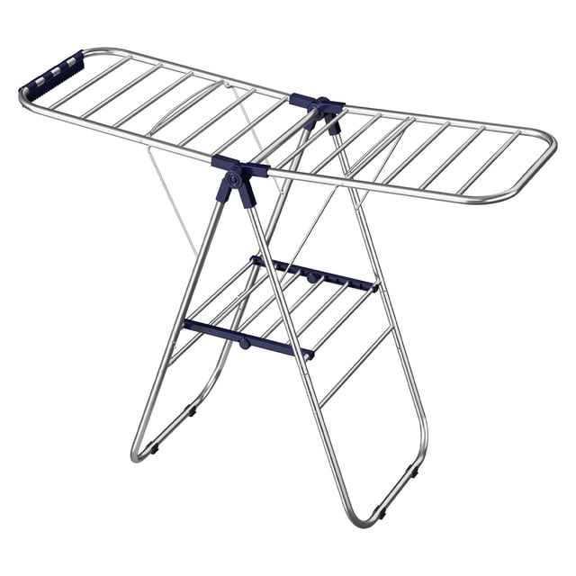 Foldable Metal Laundry Rack, Clothes Drying Rack, Height-Adjustable ...