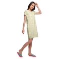 thumbnail image 4 of Moomaya Chemise de Nuit à Manches Courtes Imprimée pour Femmes, Col Rond, en Coton, Vêtement de Nuit, 4 of 5
