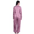 thumbnail image 3 of Moomaya Ensemble de Pyjama à Manches Longues et Shorts pour Femmes, Pyjama en Satin à Boutons pour Femmes, 3 of 6