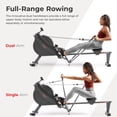 thumbnail image 4 of Sunny Health & Fitness Magnetic Rowing Machine with Extended Slide Rail, Full-Body Workout, Low-Impact, Innovative Full Motion or Premium Water Motion and Optional Exclusive Free SunnyFit App, 4 of 6