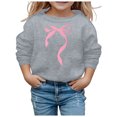 thumbnail image 4 of PMVFHDE Sweat à Capuche pour Fille, Manches Longues, Col Rond avec Nœud, Gris, 11-12 Ans, 4 of 4