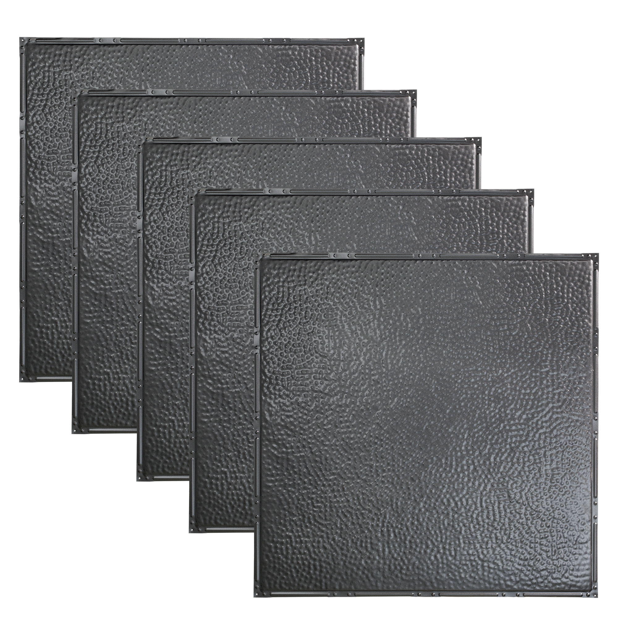 Great Lakes Tin Chicago Argento 2ft x 2ft Nail Up Ceiling Tiles (5 Pack)