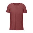 thumbnail image 3 of DDAPJ pyju T-shirts pour Femmes Grande Taille Unis Basiques d'Été Col Rond Manches Courtes Hauts Tee Unis Décontractés Blouse d'Entraînement en Solde Bourgogne G, 3 of 4