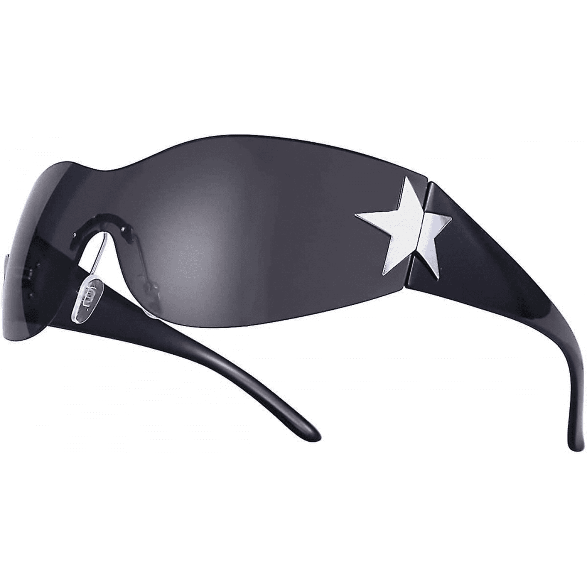 小物 PRADA sunglasses rimless y2k mode Shield Trendy Y2k Sunglasses Women Men Wrap Around Rimless Sunglasses