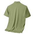 thumbnail image 4 of Birdeem Shirts for Men Mens Short Sleeved Solid Color Button Ice Silk Formal Dress Short Sleeved, 4 of 9