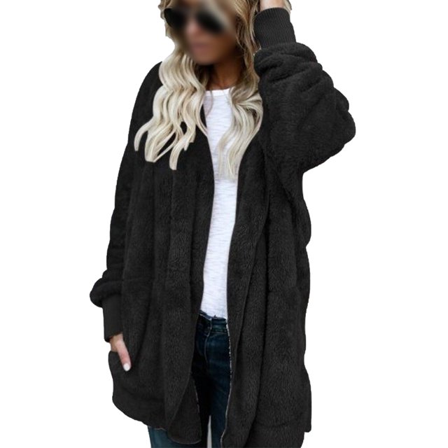 Innerwin Manteau à Capuche pour Femmes, Veste d'Hiver Chaude à Manches Longues, Noir P
