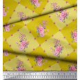 thumbnail image 3 of Soimoi Poly Georgette Fabric Leaves, & Rose Floral Print Fabric by the Yard 42 Inch Wide, 3 of 3