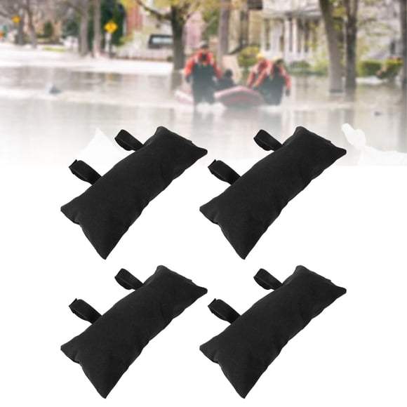 4 Pcs Sacs de Sable de Prévention des Inondations, Barrière d'Eau Réutilisable pour Intérieur et Extérieur, Barrières d'Inondation Épaissies Faciles à Manipuler pour la Pluie Porte de Maison Garage sous-Sol