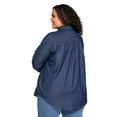thumbnail image 3 of Lane Bryant Women's Plus Denim Button-Up Shirt, 3 of 6
