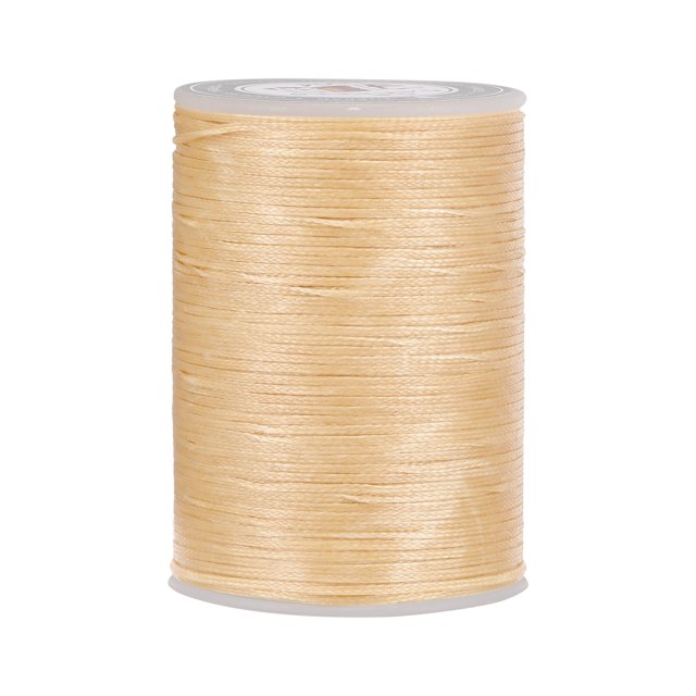Unique Bargains Pale Gold Polyester Waxed Leather Sewing Thread, 98 Yards