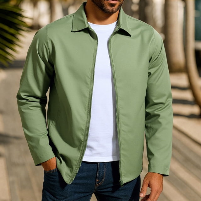 Yusimy Men's Lightweight Casual Bomber Jacket - Color Block Design Classic Varsity Style