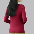 thumbnail image 5 of RKSTN Pyjama pour Femmes Mode Couleur Unie Col Ras du Cou Léger avec Soutien-Gorge Rembourré Intégré Manches Longues Tenue de Nuit Confortable Automne Mode Hiver Décontracté une Pièce Haut de Nuit, 5 of 5