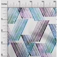thumbnail image 2 of oneOone Viscose Chiffon Light Blue Fabric Geometrical Lines Craft Projects Decor Fabric Printed By The Yard 42 Inch Wide, 2 of 4