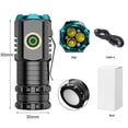 thumbnail image 2 of Mini Lampe de Poche LED Rechargeable 2000 Lumens USB-C Super Lumineuse Longue Portée Lampe à 3 Yeux Compacte pour Usage Extérieur Randonnée Camping avec Queue Magnétique et Pince de Poche, 2 of 2