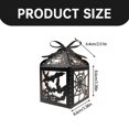 thumbnail image 3 of Oleegame 1PC Produce Storage Thank You Gift Boxes Cut Boxes Wedding Party Boxes Black Lace Boxes For Halloween Wedding Birthday Party Decorations With Ribbons Black, 3 of 7