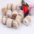 thumbnail image 3 of 2m 50mm Width DIY Handmade Lace Linen Roll Natural Burlap Rolls for Wedding Present Gift Home Decoration Crafts Lace Linen, 3 of 10
