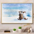 thumbnail image 1 of Designart Dogs During Christmas Season Children's Art Floating Frame Wall Art, 1 of 4