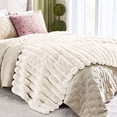 thumbnail image 1 of Better Homes & Gardens Ivory Channel Faux Fur Oversized Throw, 50" x 72", 1 of 5