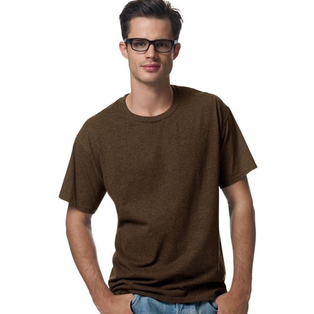 Hanes ComfortBlend EcoSmart T-Shirt à Col Ras du Cou pour Hommes, 3X, Chocolat Foncé