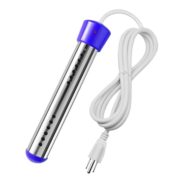 1500W immersion water heater portable electric water heater with stainless steel protective cover, suitable for bathtubs, buckets, inflatable swimming pools