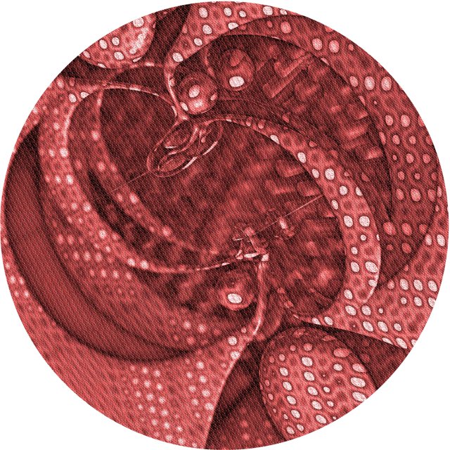 Ahgly Company Machine Washable Indoor Round Transitional Orange Area Rugs, 3' Round