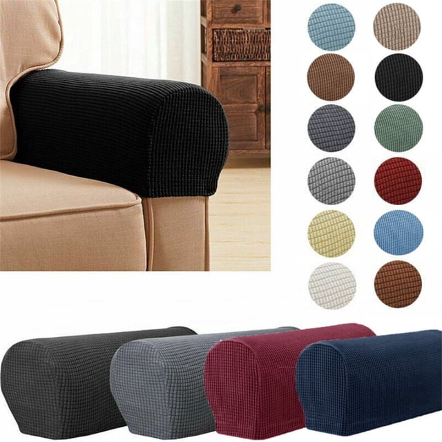 Ensemble de 2 Housses d'Accoudoirs Extensibles Housses d'Accoudoirs pour Chaises Canapé Sofa Fauteuils Housses pour Fauteuil Inclinable Sofa
