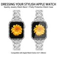 thumbnail image 4 of Antank Compatible for Apple Watch Series 7 45mm Band with Screen Protector Case Jewellery Replacement Metal Strap & 2-Pack Bling Full Cover Protective Case, 4 of 10