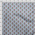 thumbnail image 3 of oneOone Cotton Silk Fabric Leaves & Floral Block Printed Craft Fabric BTY 42 Inch Wide, 3 of 4