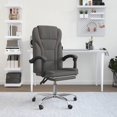 thumbnail image 1 of vidaXL Adult Reclining Office Chair Dark Grey Fabric, 1 of 5