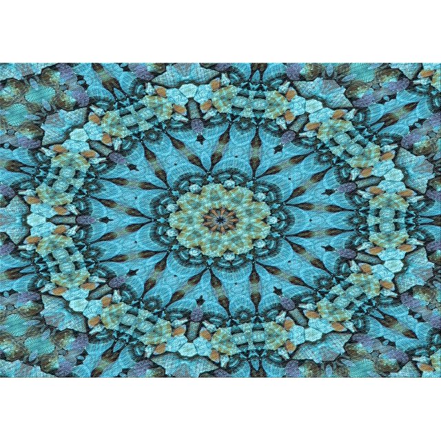 Ahgly Company Tapis Rectangulaire Lavable en Machine Intérieur Turquoise Bleu Vif, 7 Pieds x 9 Pieds