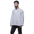 thumbnail image 2 of Atasi Kurta Décontractée Imprimée à Col Chinois Chemise Ethnique Kurta Courte pour Homme Tunique, 2 of 5