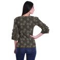 thumbnail image 4 of Moomaya Ruffle Sleeve Printed Cotton Womens Tops Plus Size Short T-Shirt Top, 4 of 4