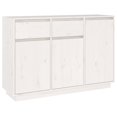 thumbnail image 2 of vidaXL Buffet Blanc 110x34x75 cm Pin Massif, 2 of 5