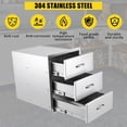 thumbnail image 1 of AKDSteel Outdoor Kitchen Drawers, Flush Mount Triple Access Bbq Drawers With Stainless Steel Handles For Patio Grill Stations, 1 of 8