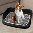 thumbnail image 2 of pitrice Pet Toilet Cleaning Tool Plastic Corner Lavatory Basin for Cat Dogs Ferret Black, 2 of 8