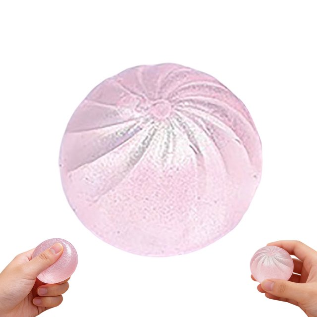 LAMDAWE 1PCS Giant Glitter Dumpling Colorful Dumplings Soft Glitter Dumplings SqueezeToy Cute Anxiety Reliefing FidgetToy Easter Gift PartyFavor for Easter BasketStuffers Random Color